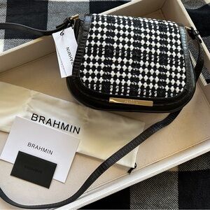 NWT BRAHMIN Small Nadine Black Hillside Crossbody NEW